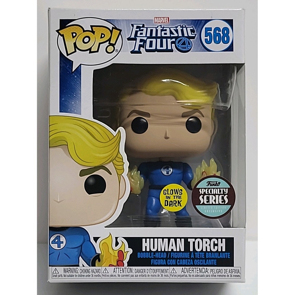 Funko Pop! Vinyl: Marvel - Human Torch (Glow in the Dark) #568 Specialty Series